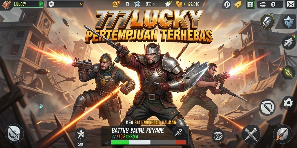 Gameplay intens di arena Battle Royale 777LUCKY.