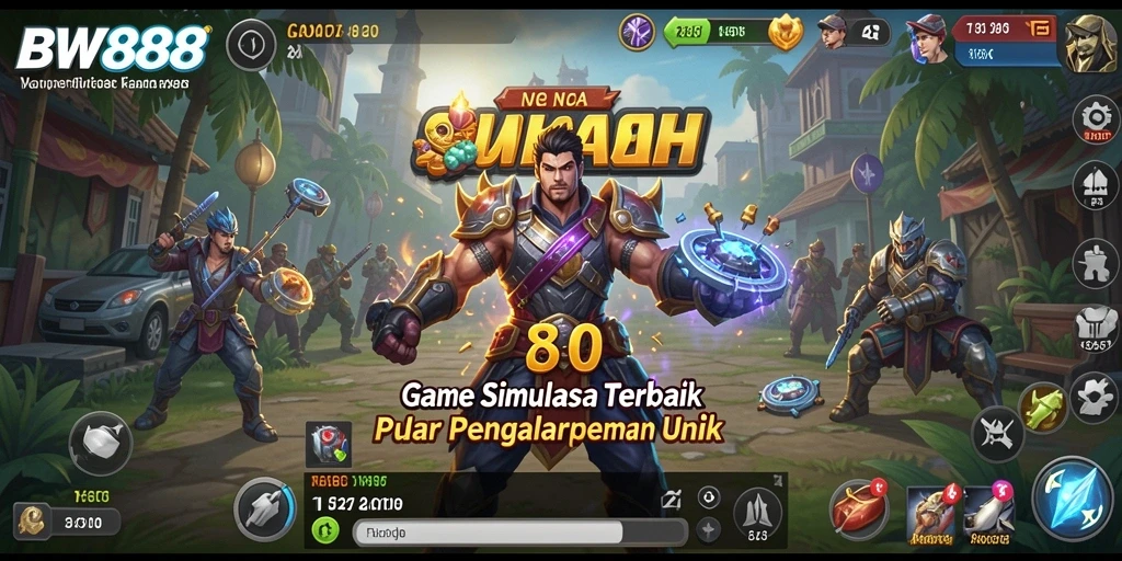 Tangkapan layar gameplay BW888 yang menunjukkan interaksi karakter dalam simulasi.