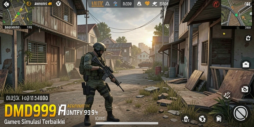 Screenshot gameplay DMD999 menampilkan suasana simulasi yang mendalam dan interaktif.