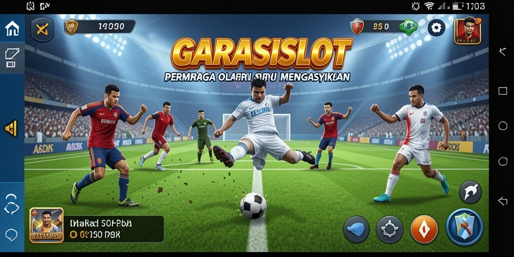 Tangkapan layar utama GARASISLOT menampilkan serunya bermain olahraga.