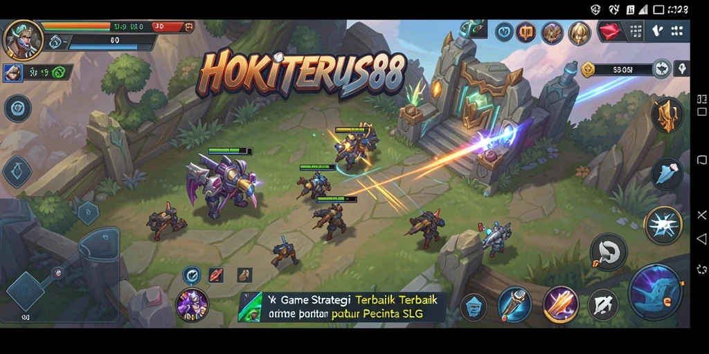 Screenshot menunjukkan gameplay strategis dalam HOKITERUS88.