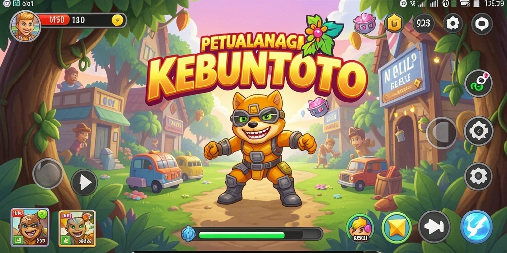 Tampilan gameplay KEBUNTOTO yang penuh warna dan menegangkan.