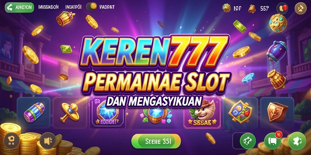 Tampilan menarik saat bermain mesin slot di KEREN777.