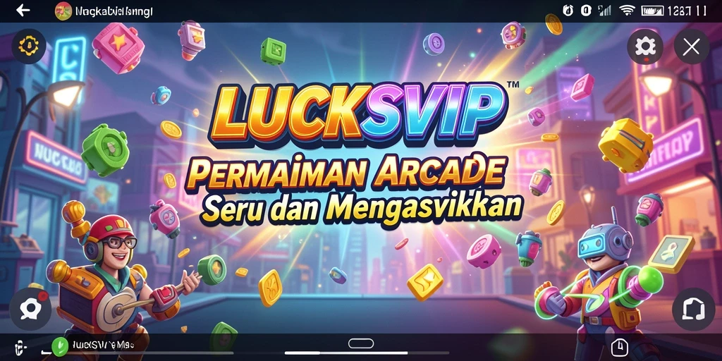 Screenshot utama LUCKSVIP menampilkan gameplay Arcade yang seru.