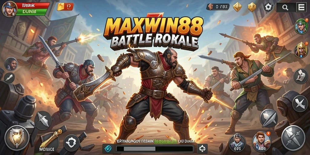 Gameplay seru dari MAXWIN88 dalam pertarungan Battle Royale.