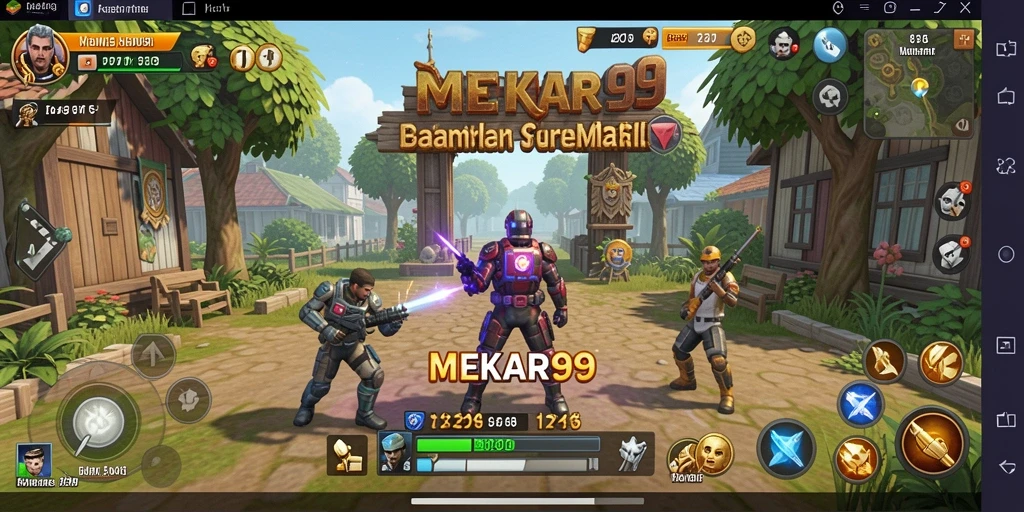 Gameplay MEKAR99 menampilkan interaksi seru dalam dunia simulasi.