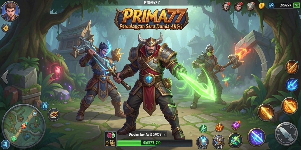 Tangkapan layar gameplay seru di PRIMA77 dengan karakter beraksi.