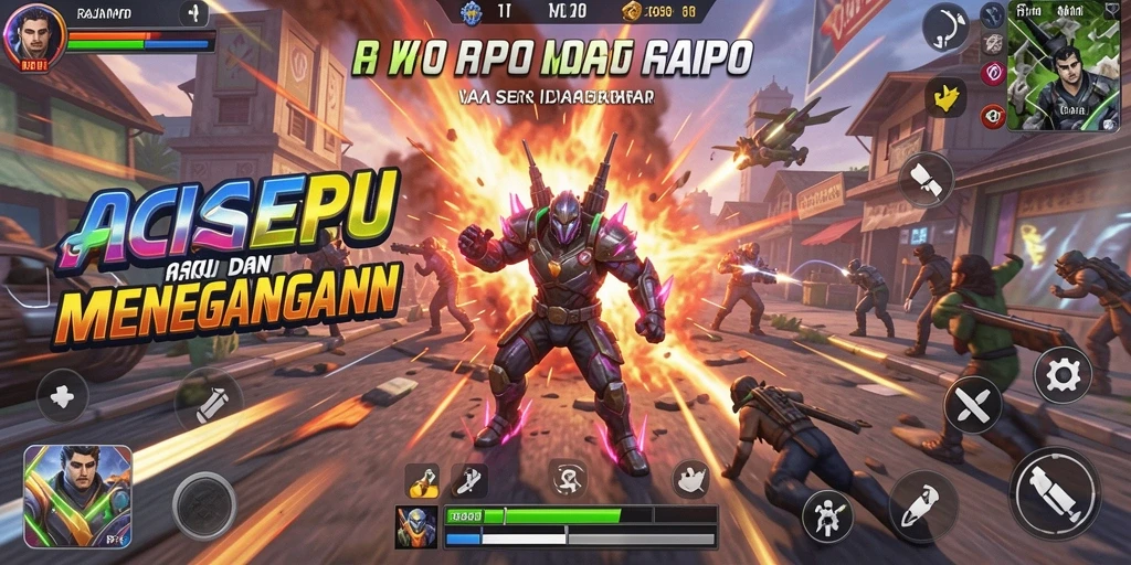 Tampilan gameplay menegangkan di RAJAMPO dengan aksi tak terduga.