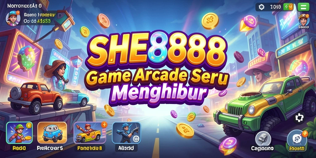 Tangkapan layar dari gameplay seru SHE888 dengan tantangan Arcade.