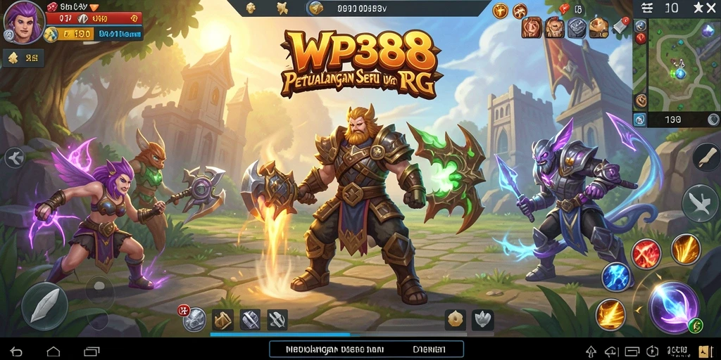 Tangkapan layar WP888 menunjukkan aksi seru di dunia petualangan RPG.