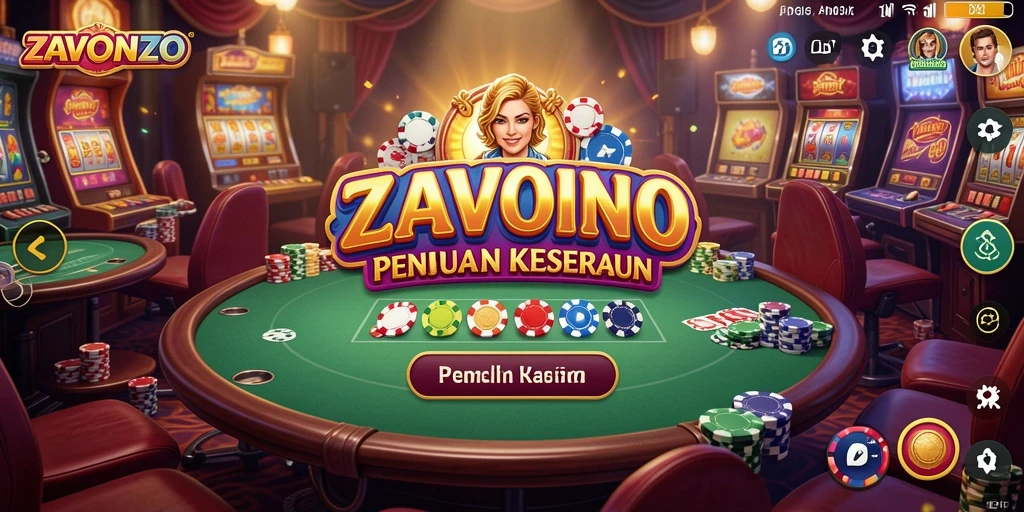 Tampilan gameplay menarik dari ZAVONZO yang menghadirkan keseruan Kasino.