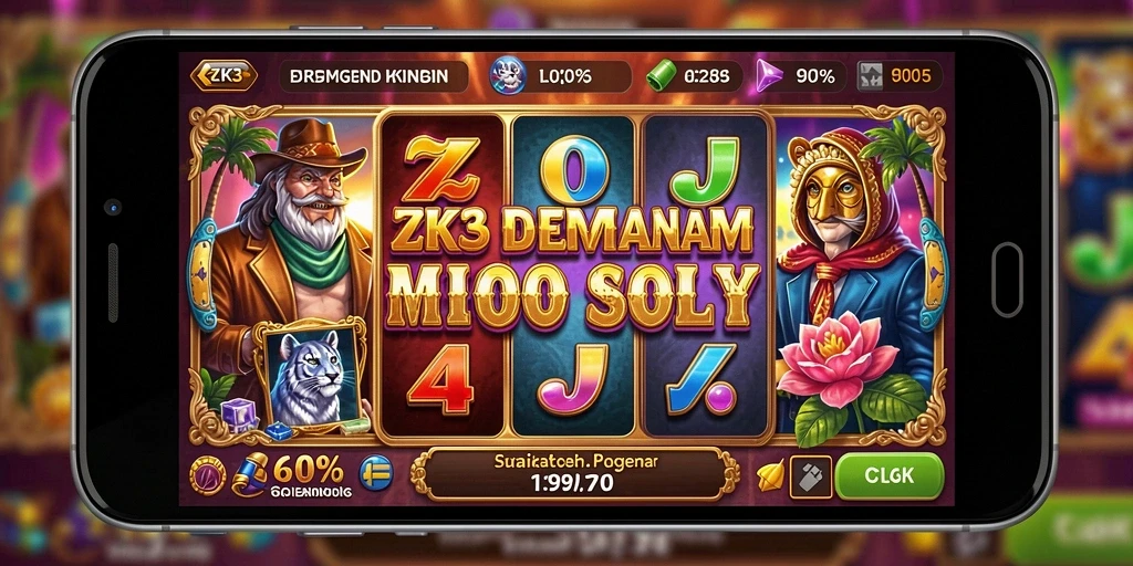 Gameplay ZK3 dengan simbol slot yang menarik dan fitur bonus.